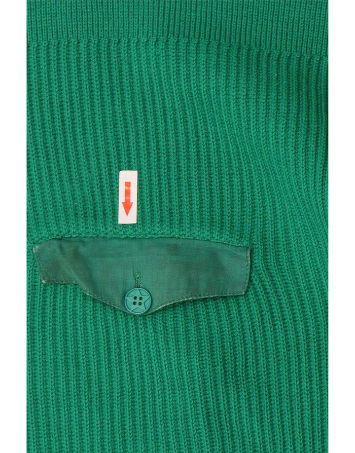 Navigare Mens Crew Neck Jumper Sweater Large Green Wool