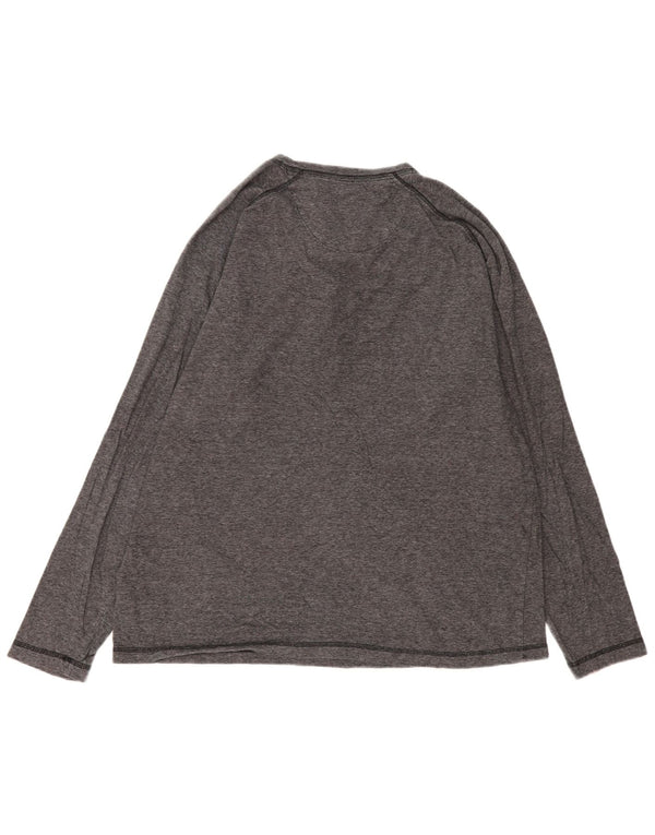 Chaps Mens Top Long Sleeve XL Grey Cotton