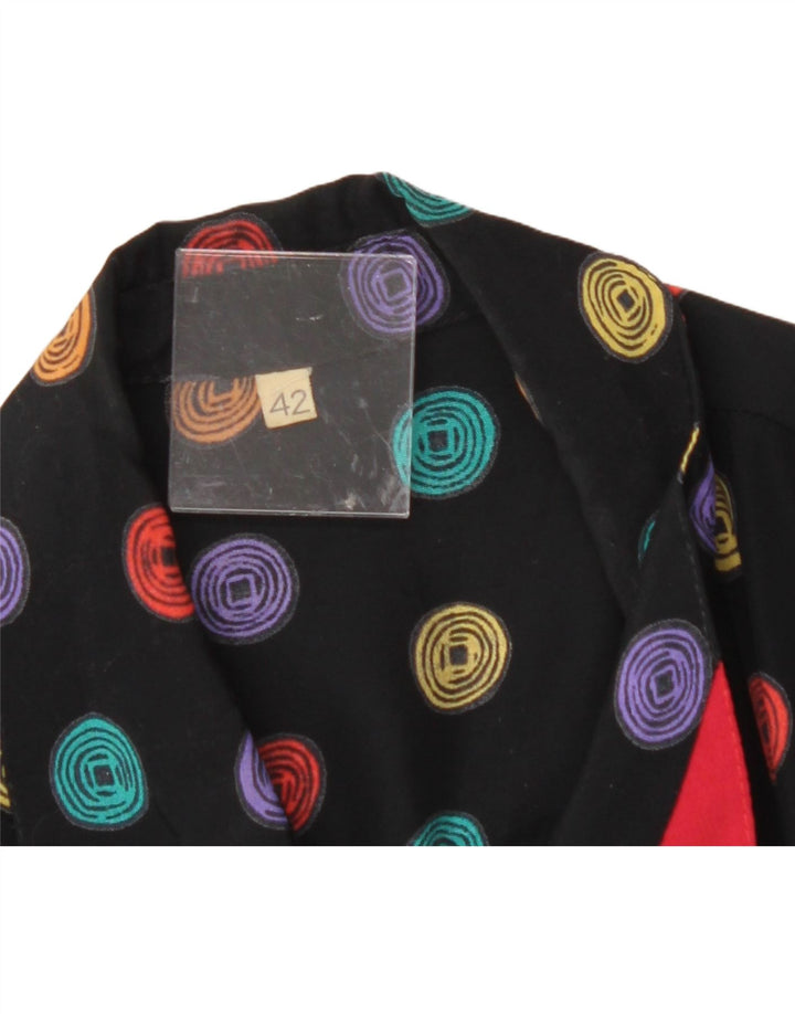 VINTAGE Womens Shirt IT 42 Medium Black Geometric Vintage Vintage and Second-Hand Vintage from Messina Hembry 