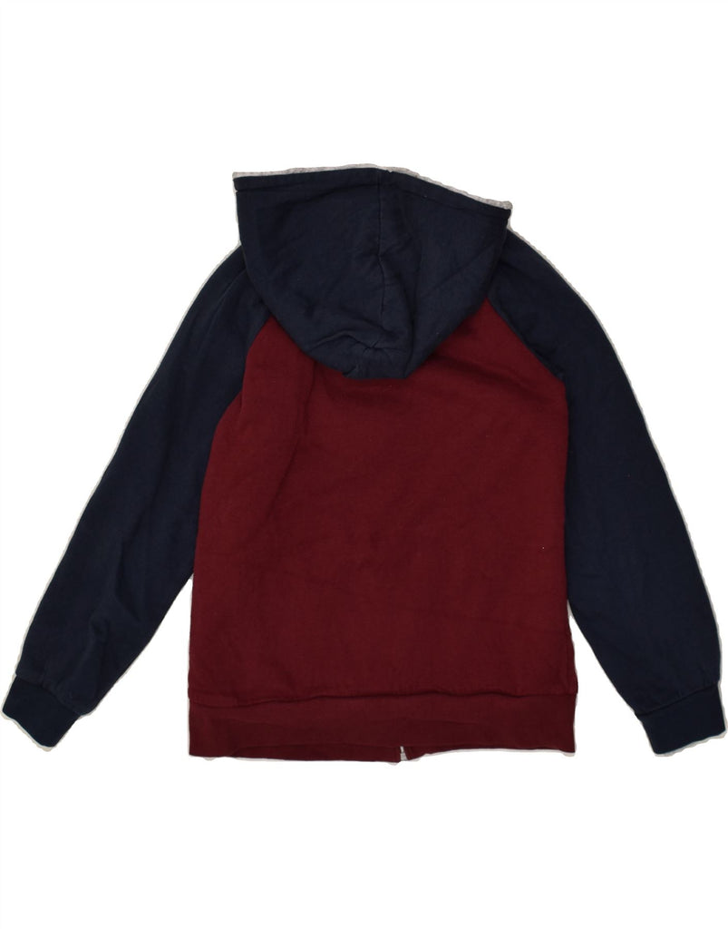 LEE Boys Graphic Zip Hoodie Sweater 8-9 Years Medium Burgundy Colourblock | Vintage Lee | Thrift | Second-Hand Lee | Used Clothing | Messina Hembry 