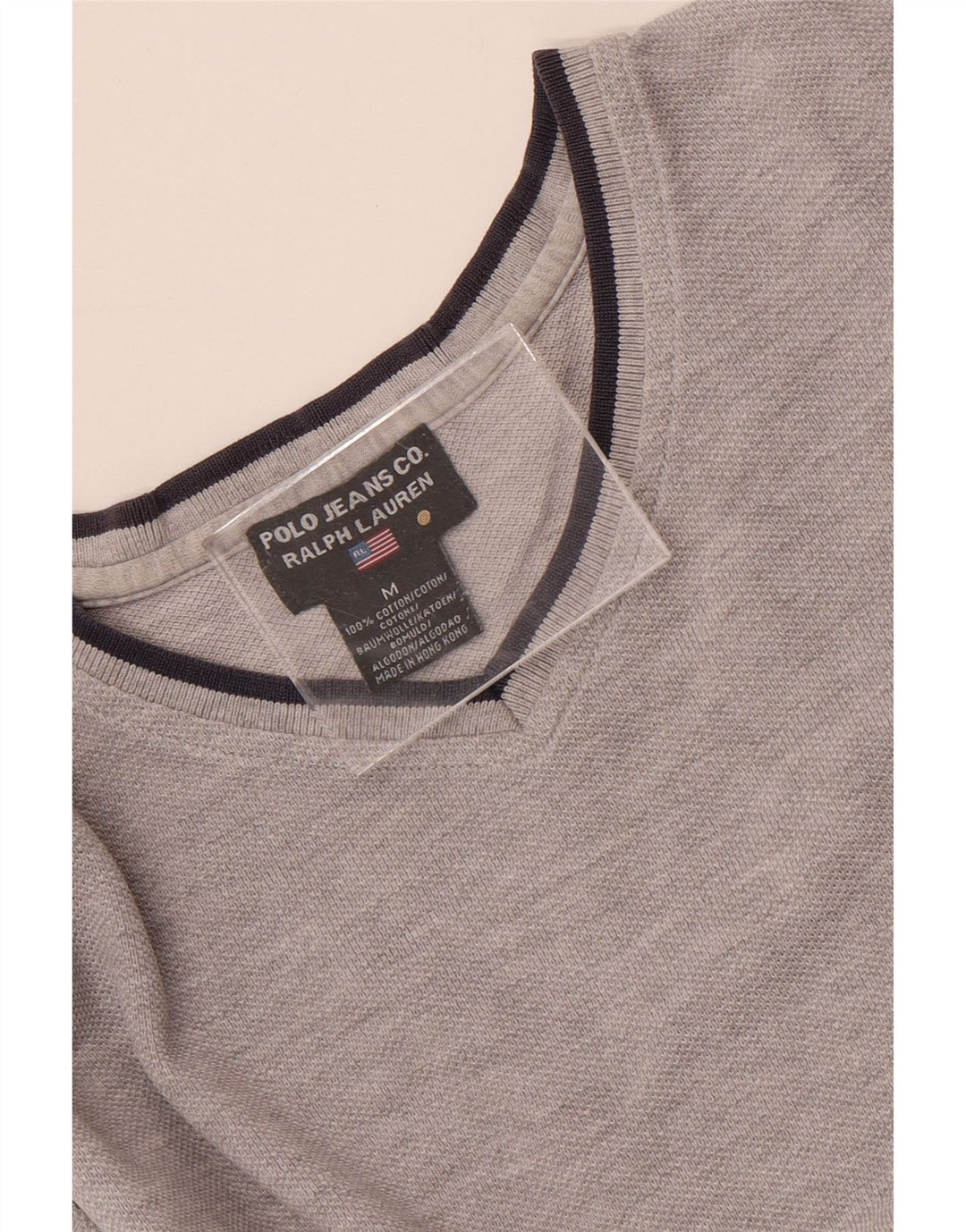 Ralph Lauren Mens T-Shirt Top Medium Grey Flecked Cotton