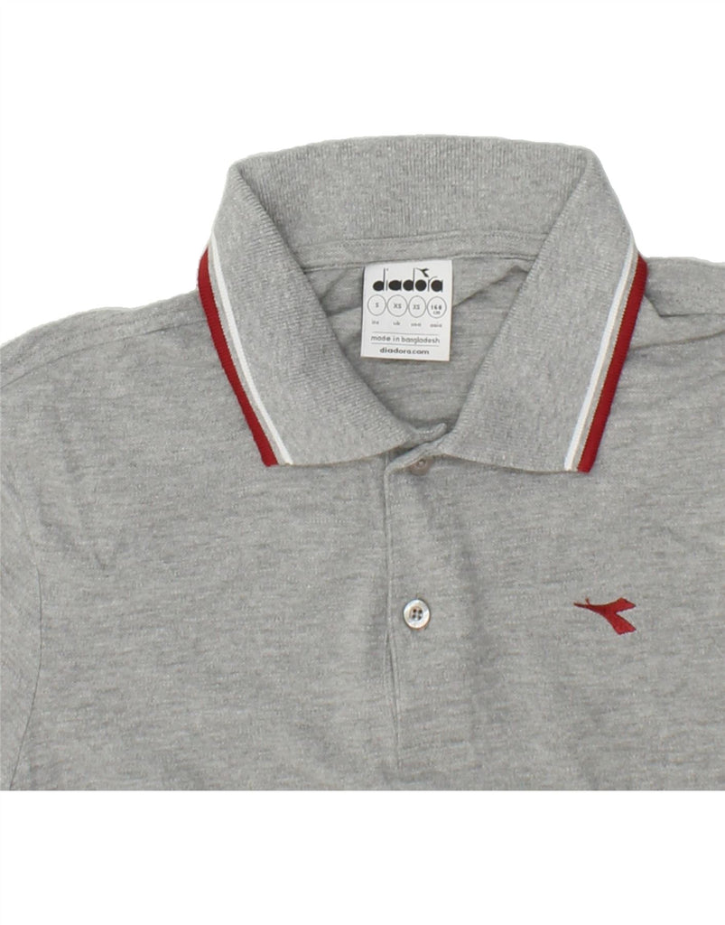 DIADORA Mens Polo Shirt XS Grey Cotton Vintage Diadora and Second-Hand Diadora from Messina Hembry 