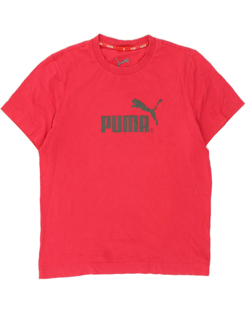 PUMA Mens Graphic T-Shirt Top Medium Red Cotton Vintage Puma and Second-Hand Puma from Messina Hembry 