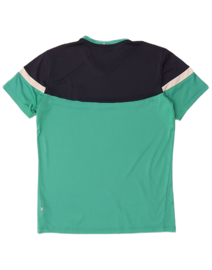 Fila Mens T-Shirt Top IT 50 Medium Turquoise Colourblock Polyester