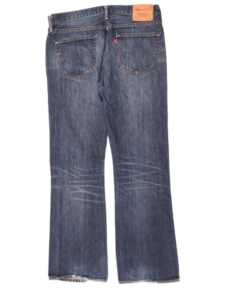 Levi's Mens 527 Bootcut Jeans W34 L32 Blue Cotton