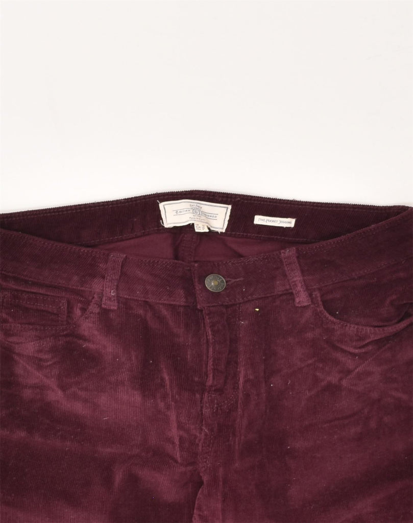 FAT FACE Womens Jegging Corduroy Trousers UK 10 Small W30 L31  Maroon | Vintage Fat Face | Thrift | Second-Hand Fat Face | Used Clothing | Messina Hembry 