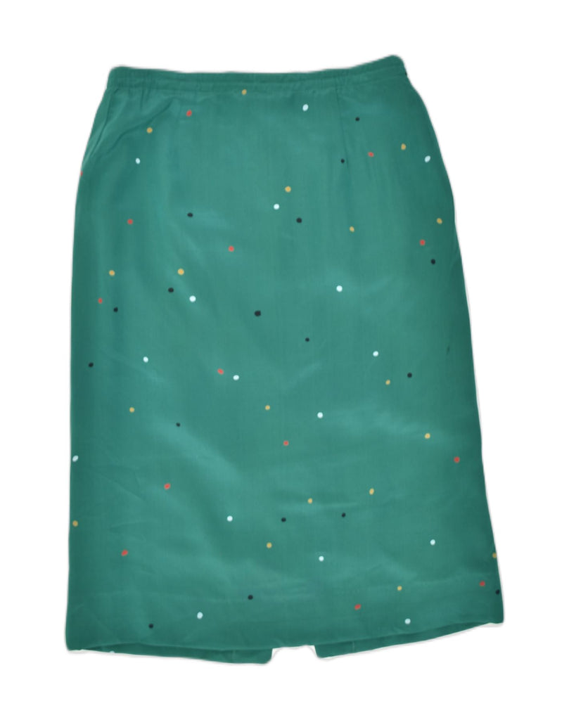VINTAGE Womens Straight Skirt W28 Medium  Green Spotted | Vintage Vintage | Thrift | Second-Hand Vintage | Used Clothing | Messina Hembry 