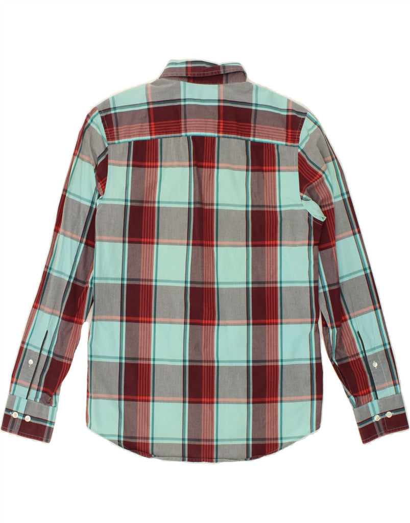 PENGUIN Mens Heritage Slim Fit Shirt Small Turquoise Check Vintage Penguin and Second-Hand Penguin from Messina Hembry 