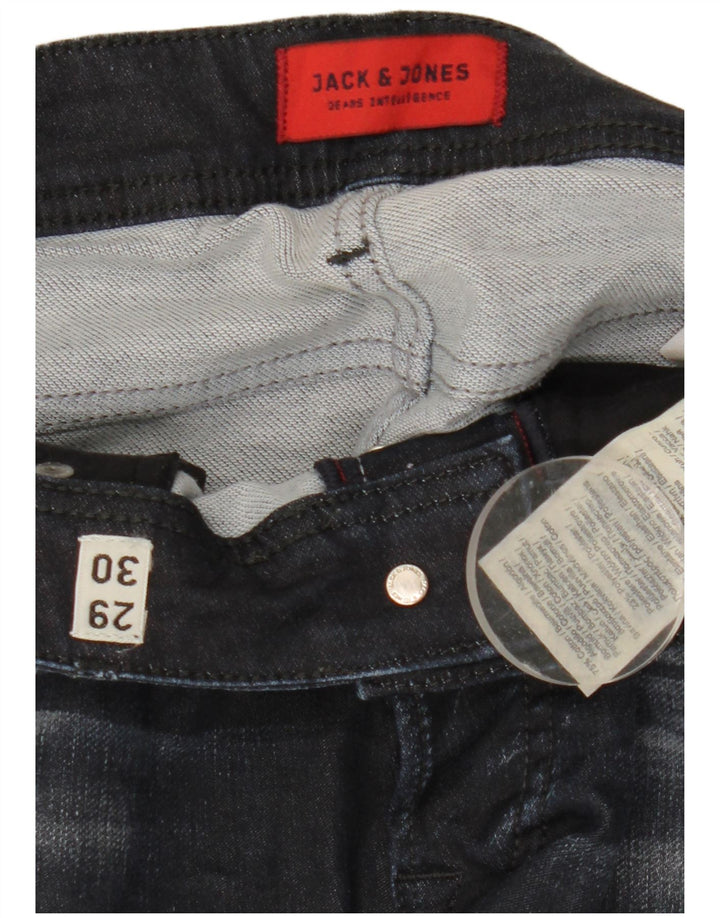 Jack & Jones Mens GLENN Slim Jeans W29 L30 Navy Blue Cotton