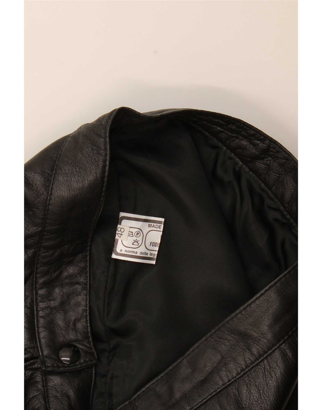 Vintage Womens Mini Leather Skirt W30 Medium Black