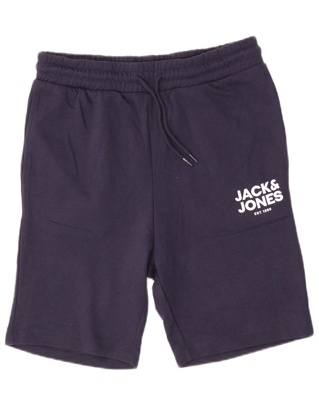 Jack & Jones Mens Graphic Sport Shorts Small  Navy Blue Cotton