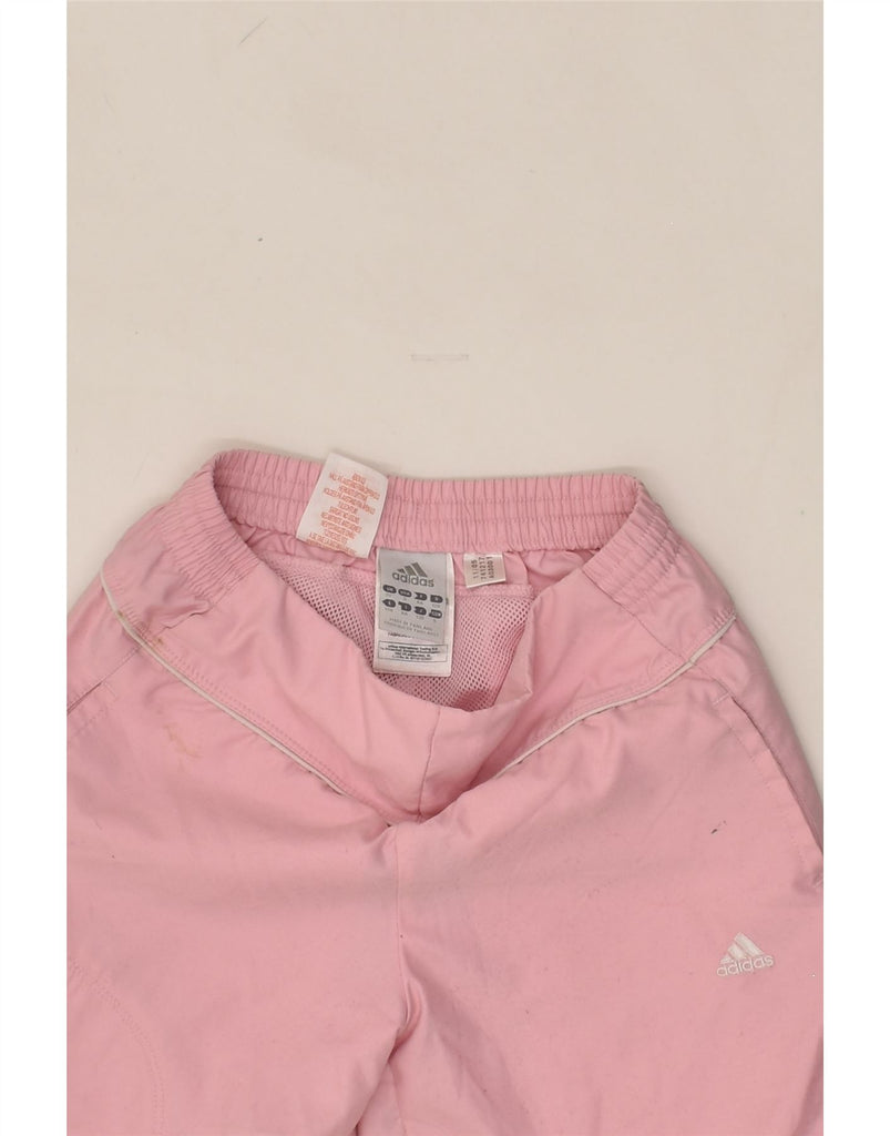 ADIDAS Girls Bermuda Sport Shorts 7-8 Years Pink Polyester | Vintage Adidas | Thrift | Second-Hand Adidas | Used Clothing | Messina Hembry 