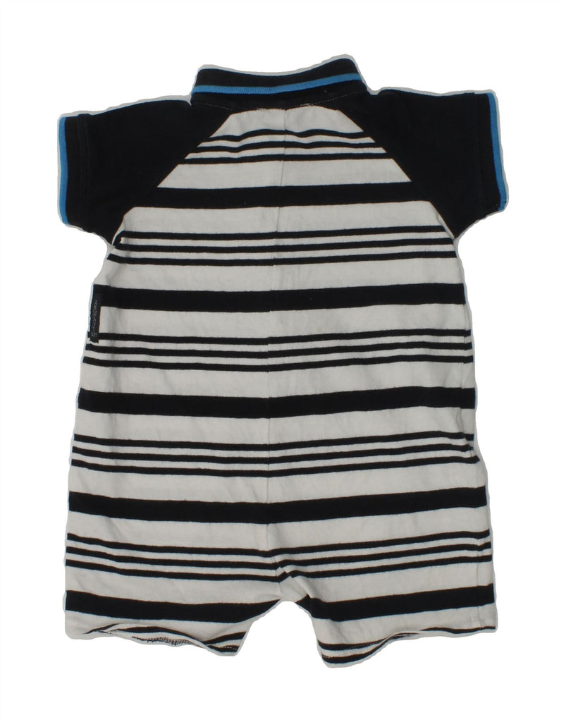 ARMANI BABY Baby Boys Short Sleeve Playsuit 6-9 Months Navy Blue Striped | Vintage Armani Baby | Thrift | Second-Hand Armani Baby | Used Clothing | Messina Hembry 