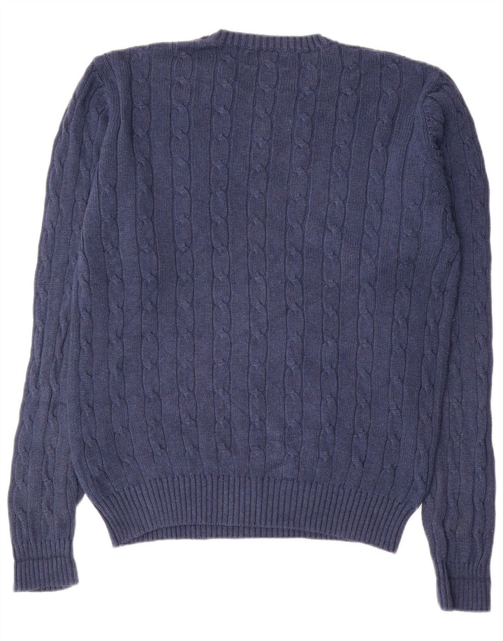 Marks & Spencer Mens Blue Harbour Crew Neck Jumper Sweater Medium Navy Blue