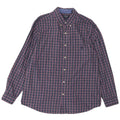 CHAPS Mens Big & Tall Shirt XL Navy Blue Check Cotton