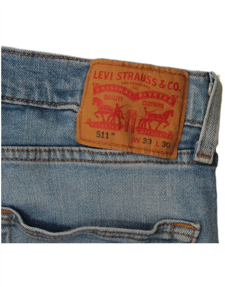 Levi's Mens 511 Slim Jeans W33 L30 Blue Cotton