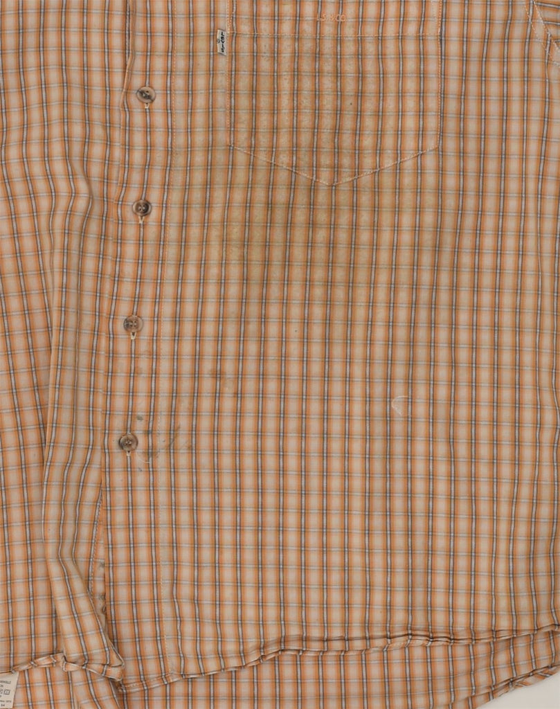 LEVI'S Mens Shirt Large Brown Check Cotton | Vintage Levi's | Thrift | Second-Hand Levi's | Used Clothing | Messina Hembry 