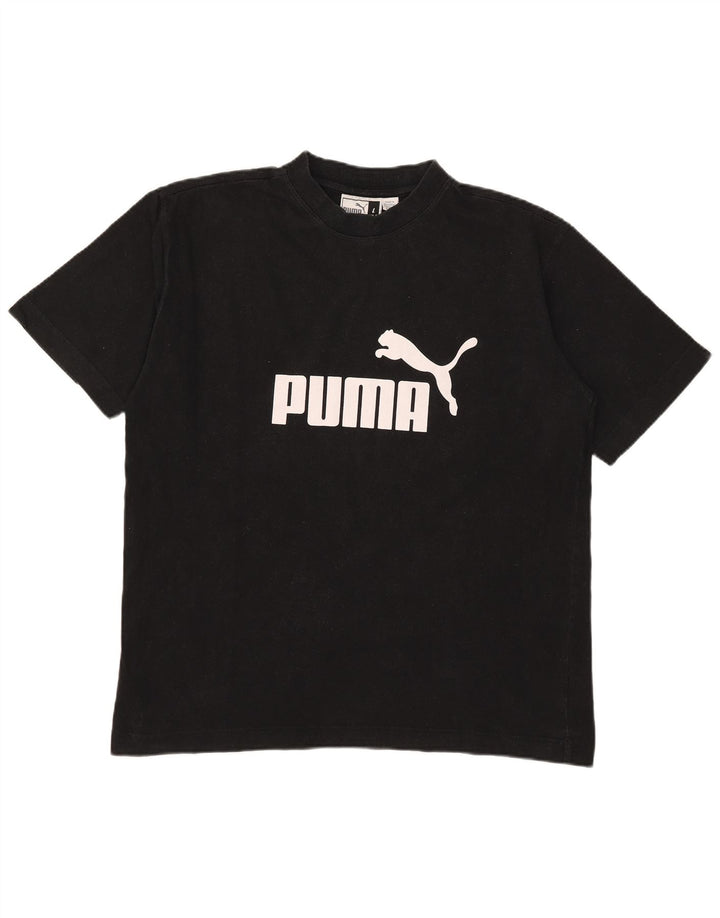 Puma Mens Graphic T-Shirt Top Large Black Cotton