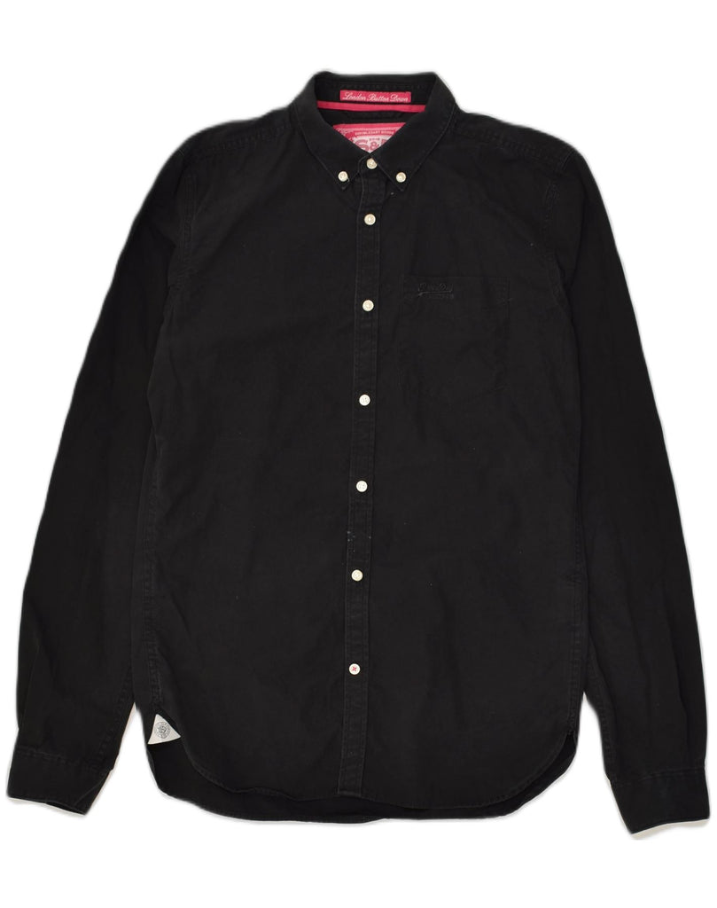 SUPERDRY Mens Shirt Small Black Cotton | Vintage Superdry | Thrift | Second-Hand Superdry | Used Clothing | Messina Hembry 