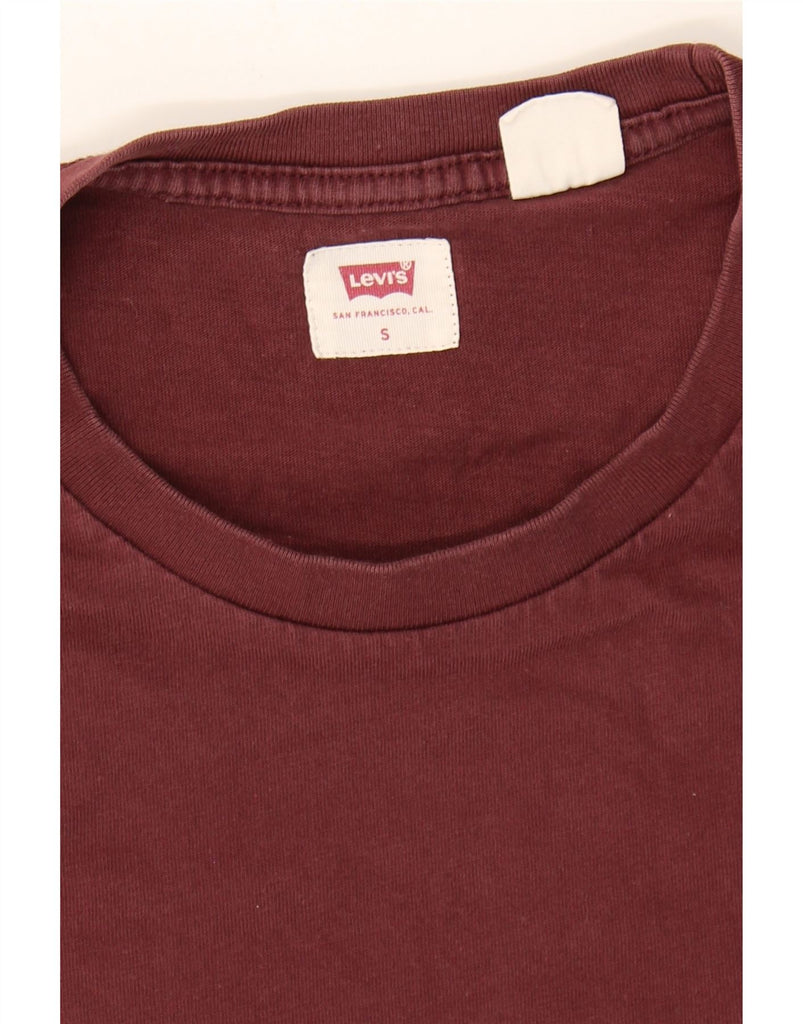 LEVI'S Mens T-Shirt Top Small Maroon Cotton Classic Vintage Levi's and Second-Hand Levi's from Messina Hembry 