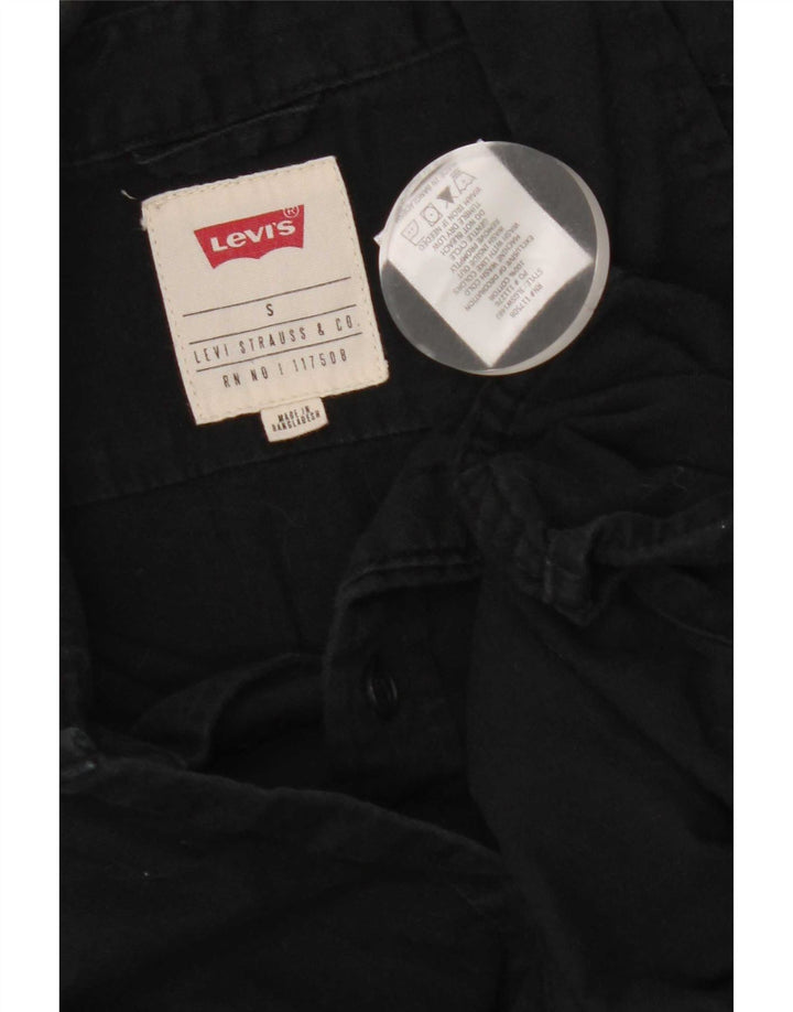 Levi's Mens Short Sleeve Shirt Small Black Cotton