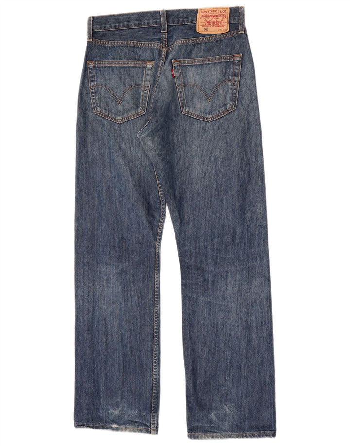 Levi's Mens 501 Straight Jeans W32 L32 Blue Cotton