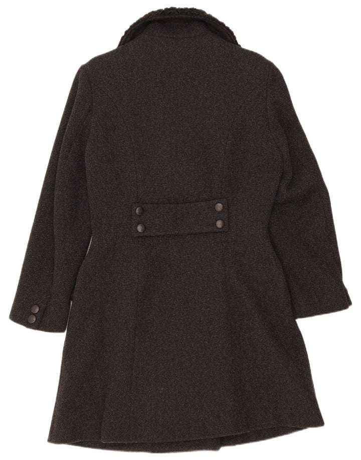 Atos Lombardini Womens Double Breasted Coat UK 12 Medium Black