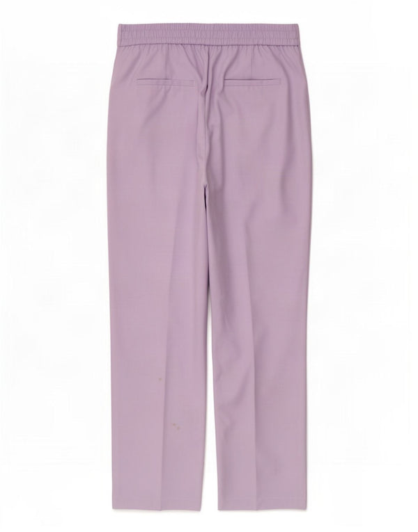 Marks & Spencer Womens Straight Chino Trousers UK 16 Large W34 L28 Purple