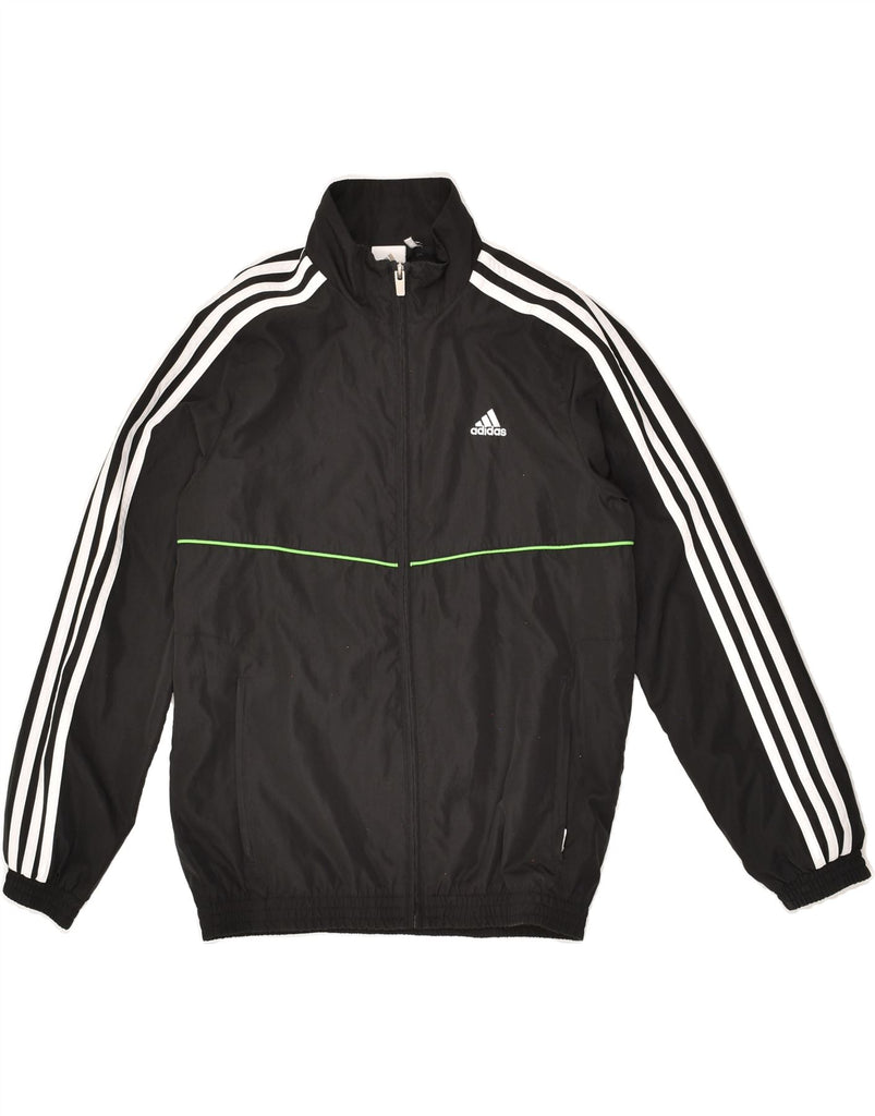 ADIDAS Boys Climalite Graphic Tracksuit Top Jacket 11-12 Years Black | Vintage Adidas | Thrift | Second-Hand Adidas | Used Clothing | Messina Hembry 