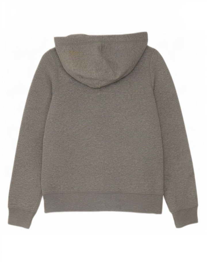 Converse Womens Zip Hoodie Sweater UK 16 Large Grey Cotton