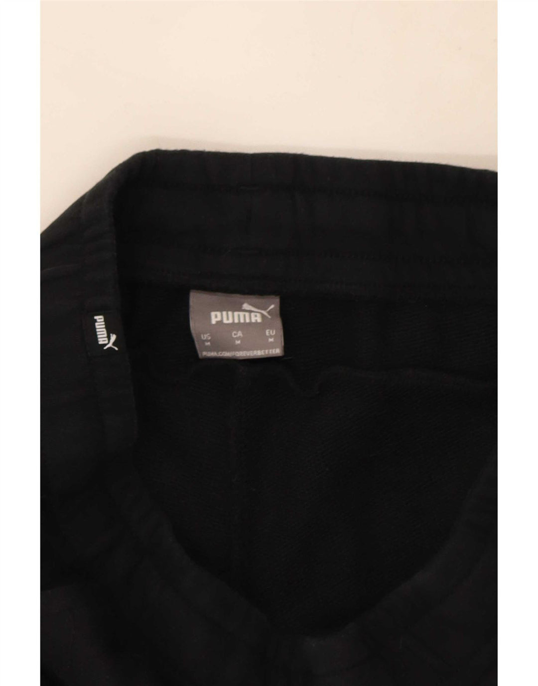 Puma Mens Tracksuit Trousers Joggers Medium Black Cotton