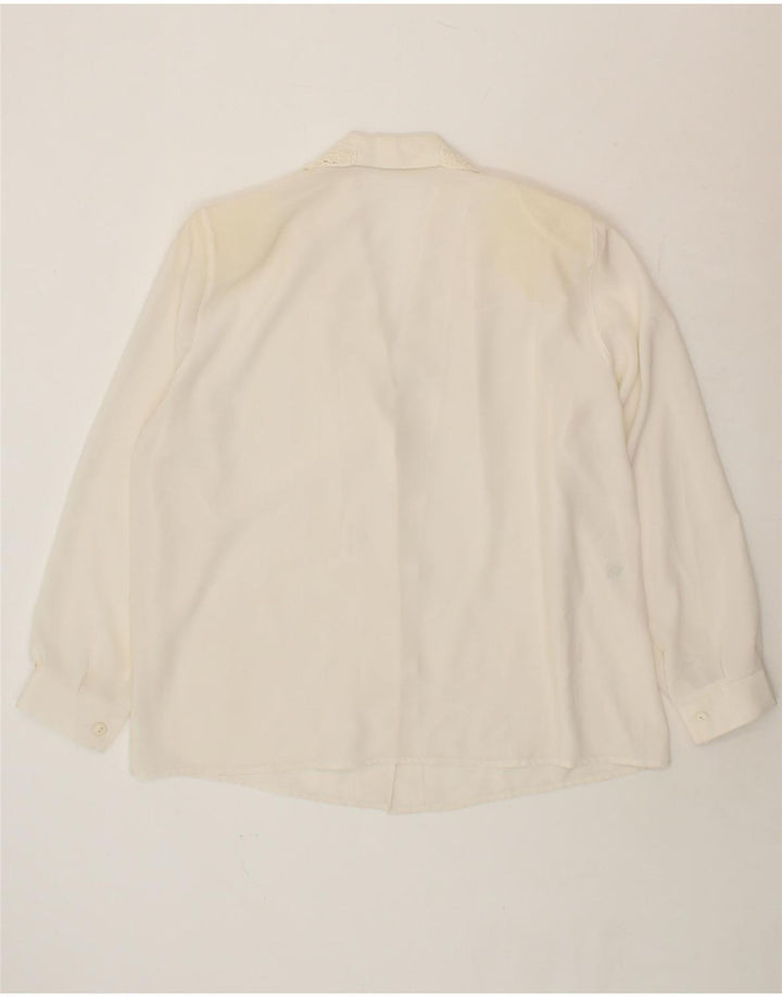 VINTAGE Womens Shirt Blouse IT 49 XL White Polyester Vintage Vintage and Second-Hand Vintage from Messina Hembry 