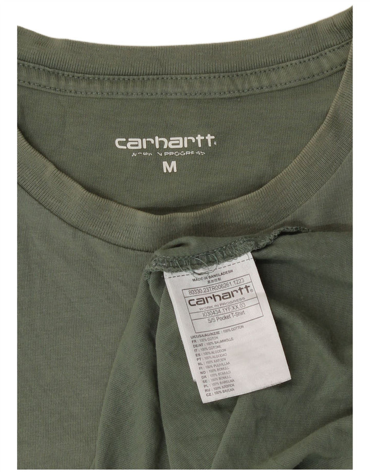 Carhartt Mens T-Shirt Top Medium Green Cotton