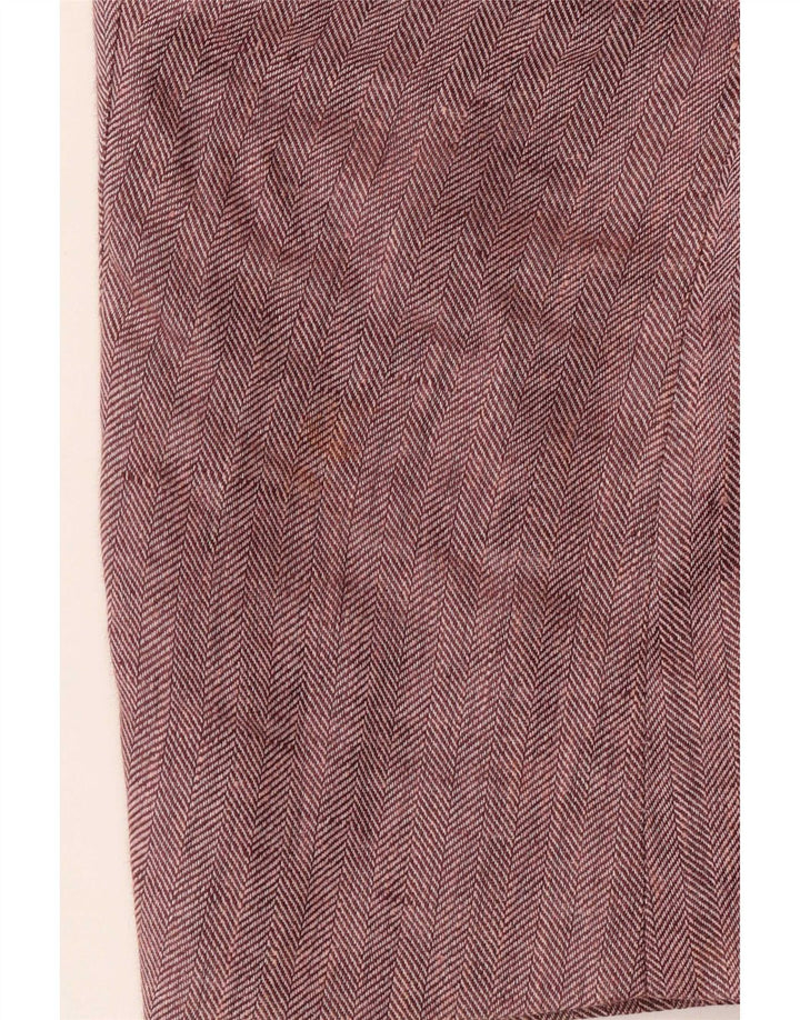 Marks & Spencer Mens 2 Button Blazer Jacket UK 40 Medium Pink Herringbone