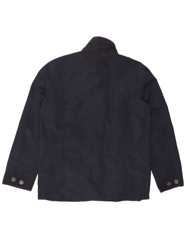 IVY OXFORD Mens Military Jacket IT 52 XL Navy Blue Polyester