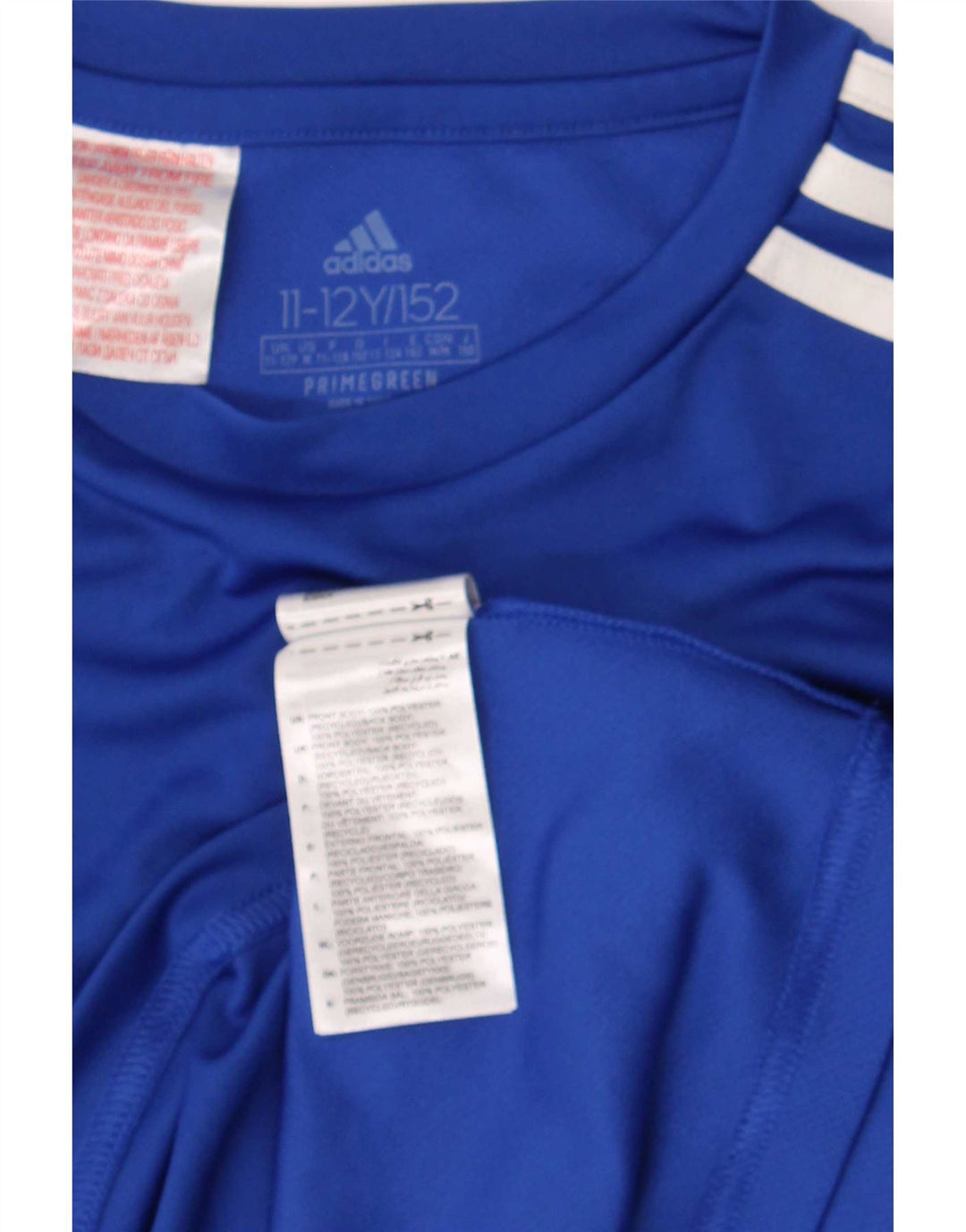 Adidas Boys Aeroready T-Shirt Top 11-12 Years Blue Polyester