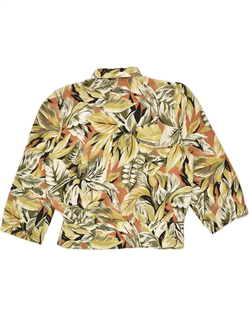 FRANKEN WALDER Womens 3/4 Sleeve Shirt Blouse UK 14 Medium Green Floral | Vintage Franken Walder | Thrift | Second-Hand Franken Walder | Used Clothing | Messina Hembry 