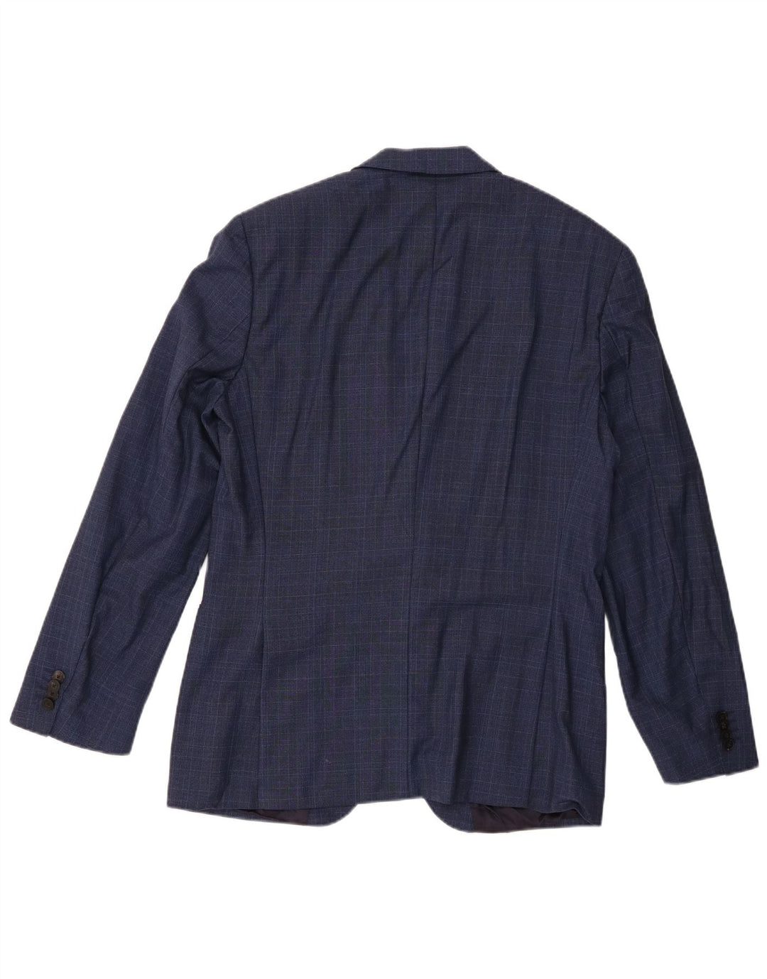 Hugo Boss Mens 2 Button Blazer Jacket EU 50 Large Navy Blue Check