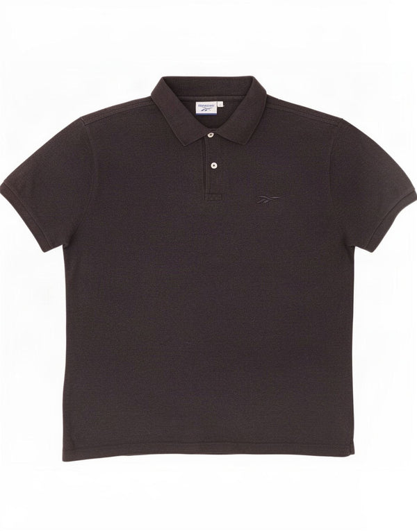 Reebok Mens Polo Shirt Medium Navy Blue Cotton