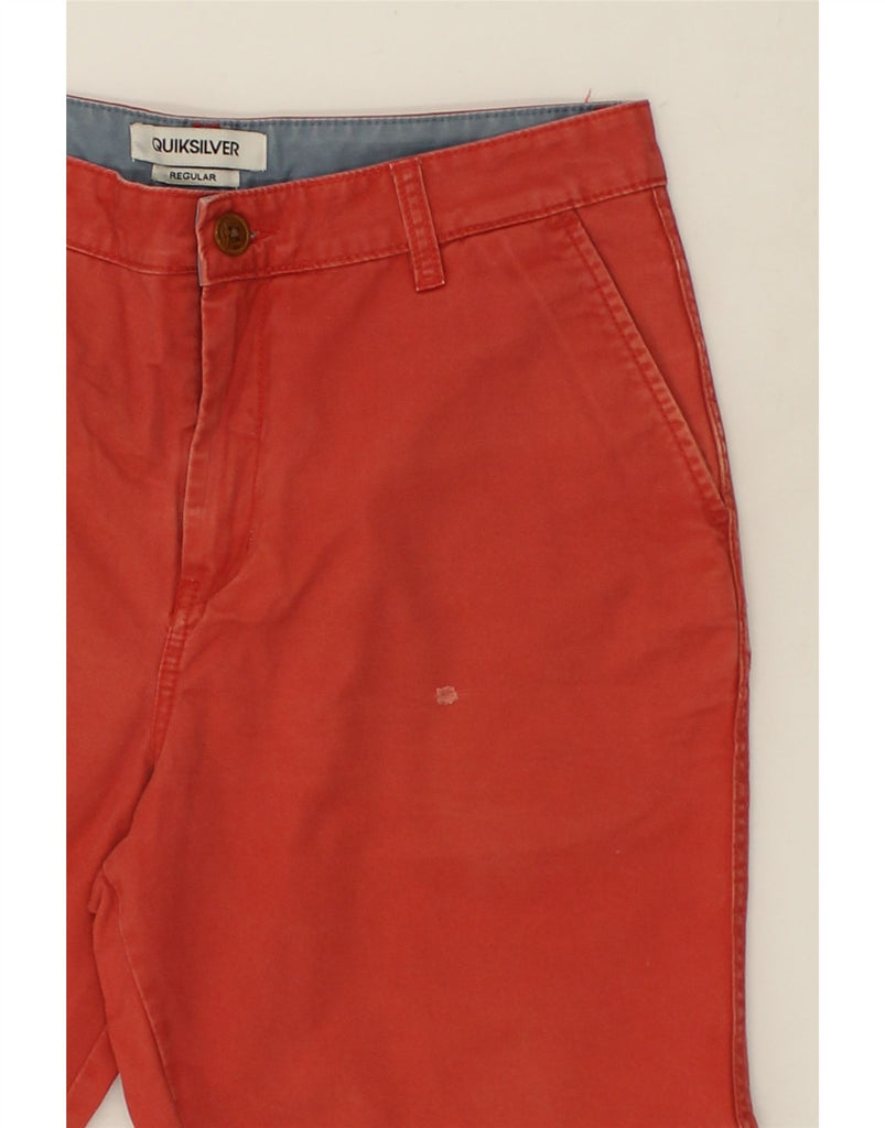 QUIKSILVER Mens Regular Chino Shorts W32 Medium Red Cotton | Vintage Quiksilver | Thrift | Second-Hand Quiksilver | Used Clothing | Messina Hembry 