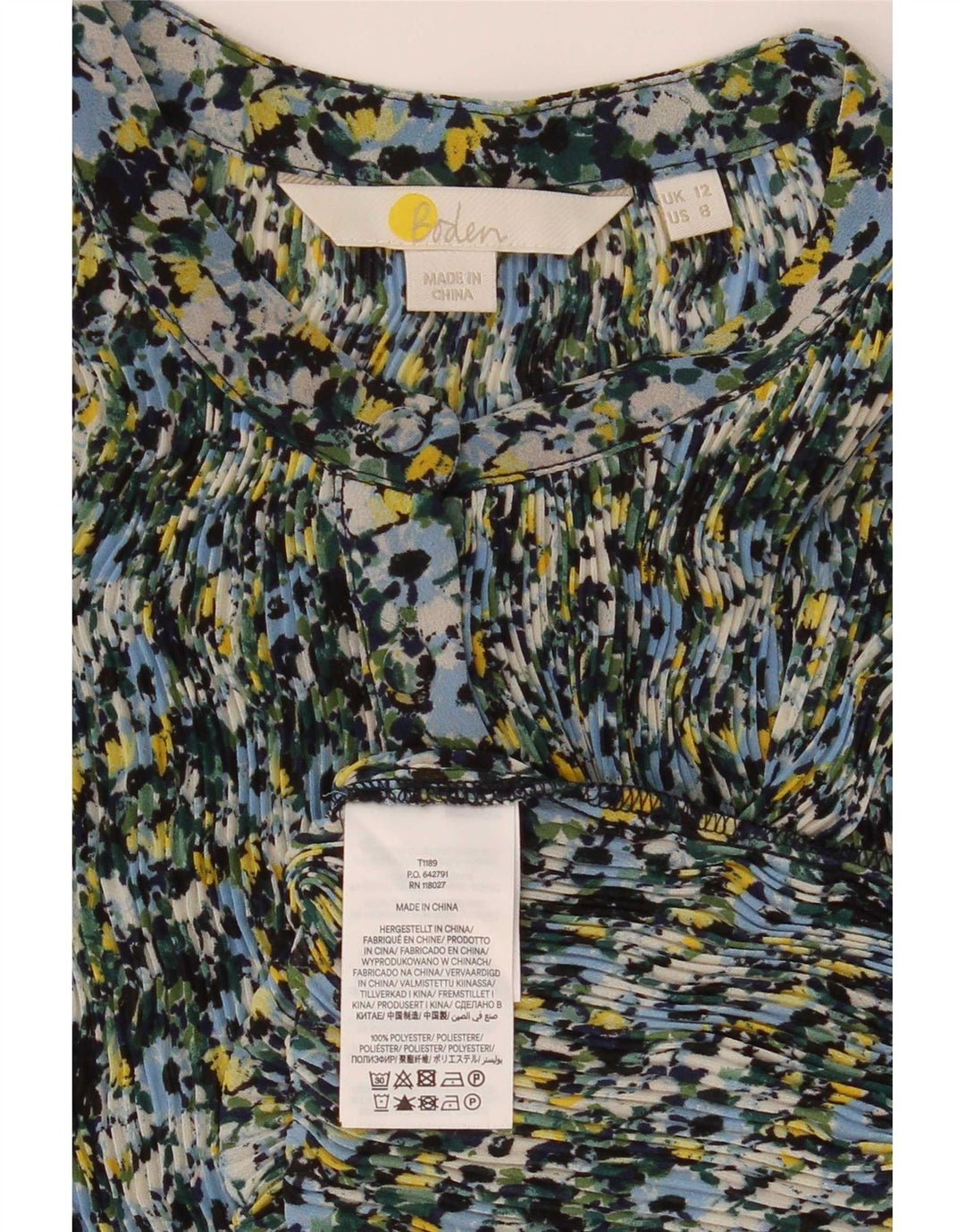 Boden Womens Shirt Blouse UK 12 Medium Multicoloured Floral Polyester