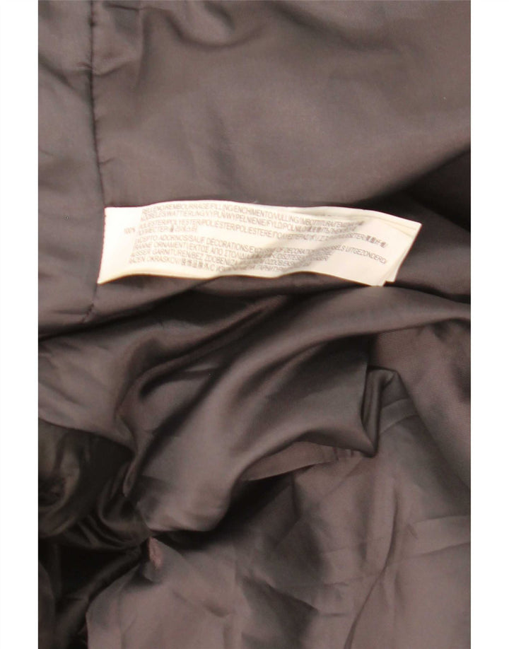 Zara Mens Hooded Padded Coat UK 38 Medium Navy Blue Polyester