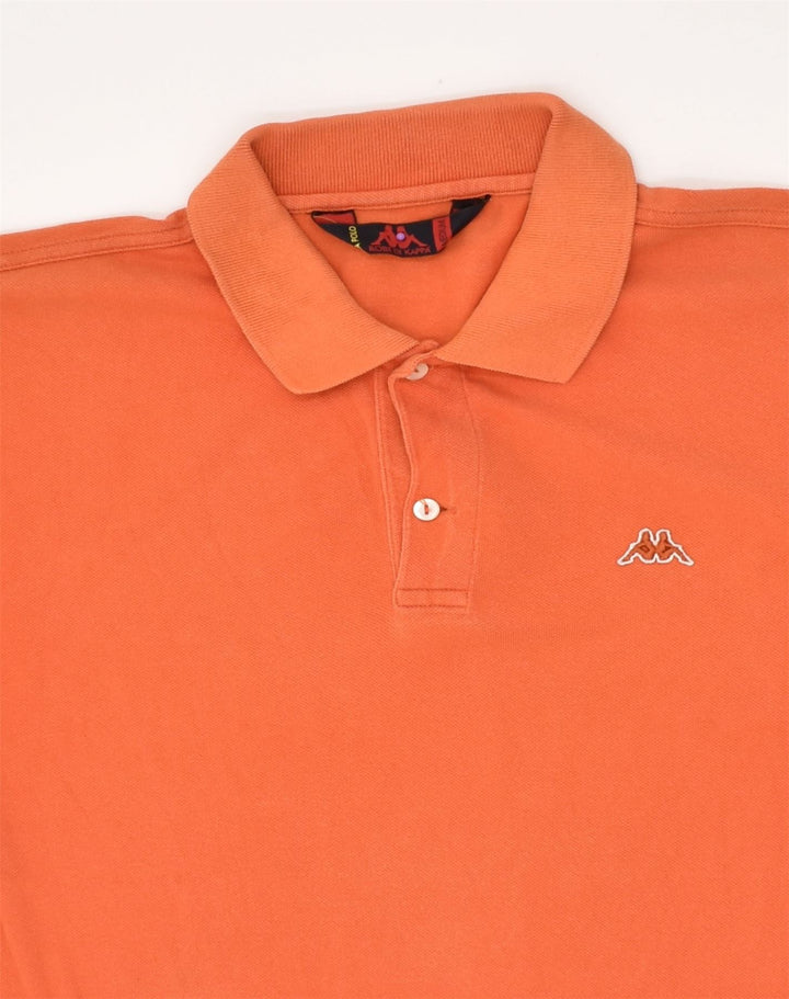 KAPPA Mens Polo Shirt Medium Orange Cotton | Vintage Kappa | Thrift | Second-Hand Kappa | Used Clothing | Messina Hembry 