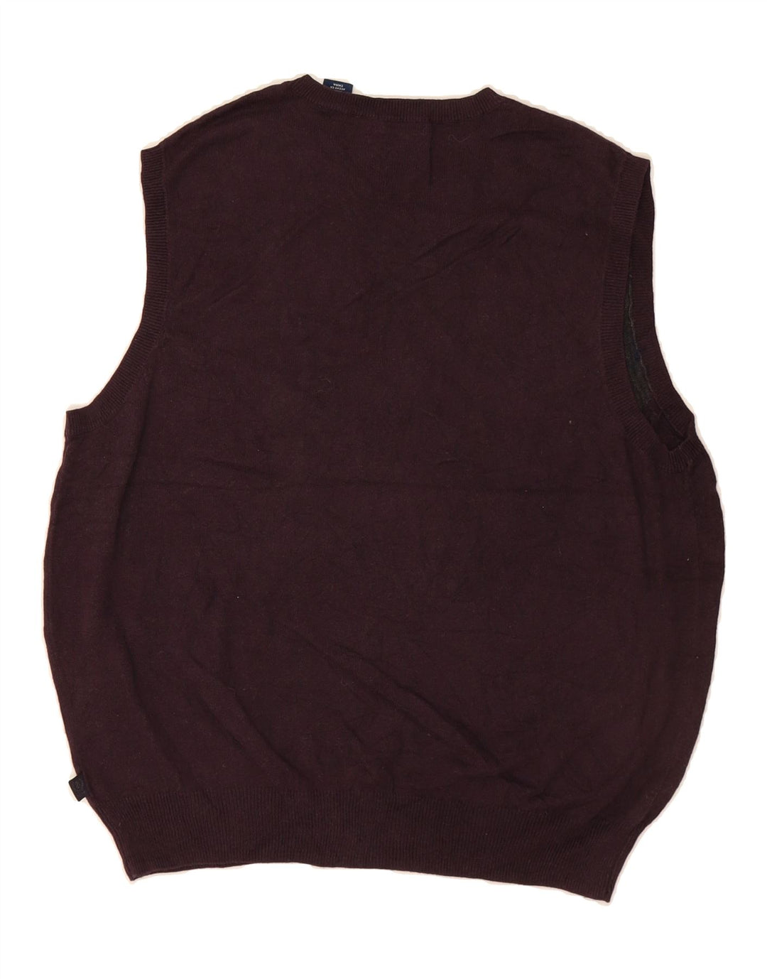 IZOD Mens Vest Tank Top Large Burgundy Argyle/Diamond Acrylic Vintage Izod and Second-Hand Izod from Messina Hembry 