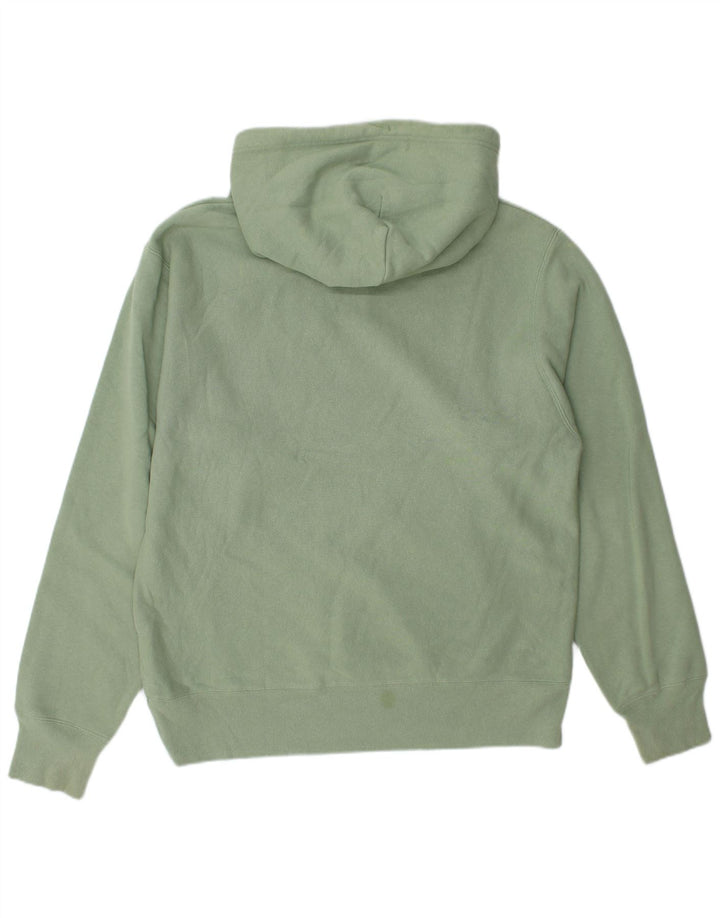 Champion Mens Graphic Hoodie Jumper Medium Green Cotton
