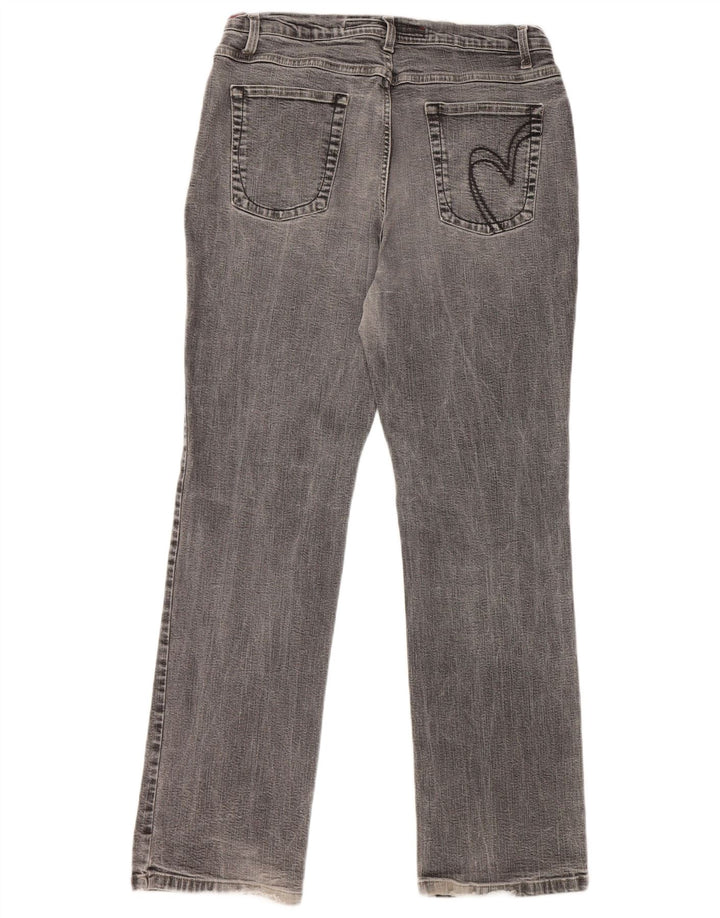 MARKS & SPENCER Womens Stretch Straight Jeans UK 16 Large W32 L30 Grey