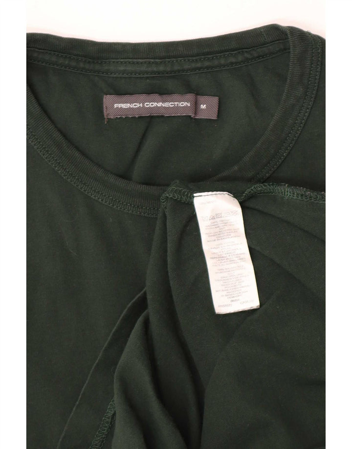 French Connection Womens T-Shirt Top UK 12 Medium Green Cotton
