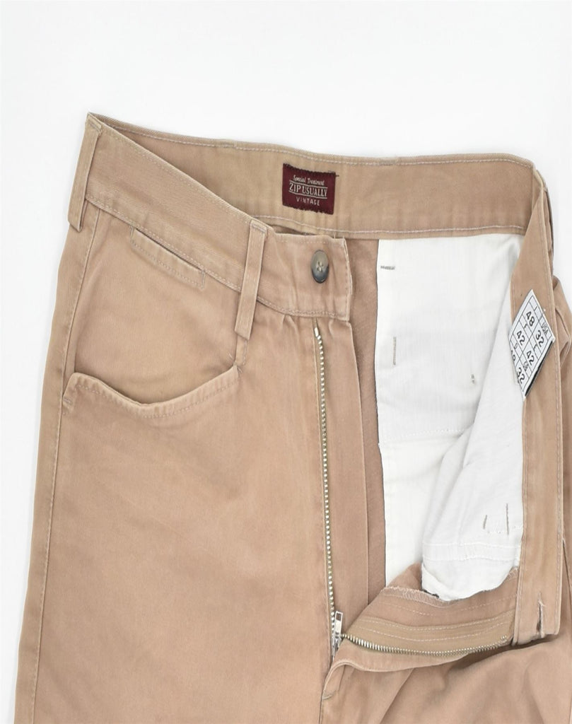 VINTAGE Mens Slim Chino Trousers  W32 L31 Medium Beige Cotton | Vintage | Thrift | Second-Hand | Used Clothing | Messina Hembry 
