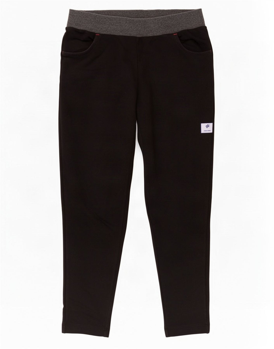 Champion Womens Crop Tracksuit Trousers UK 12 Medium Black Colourblock