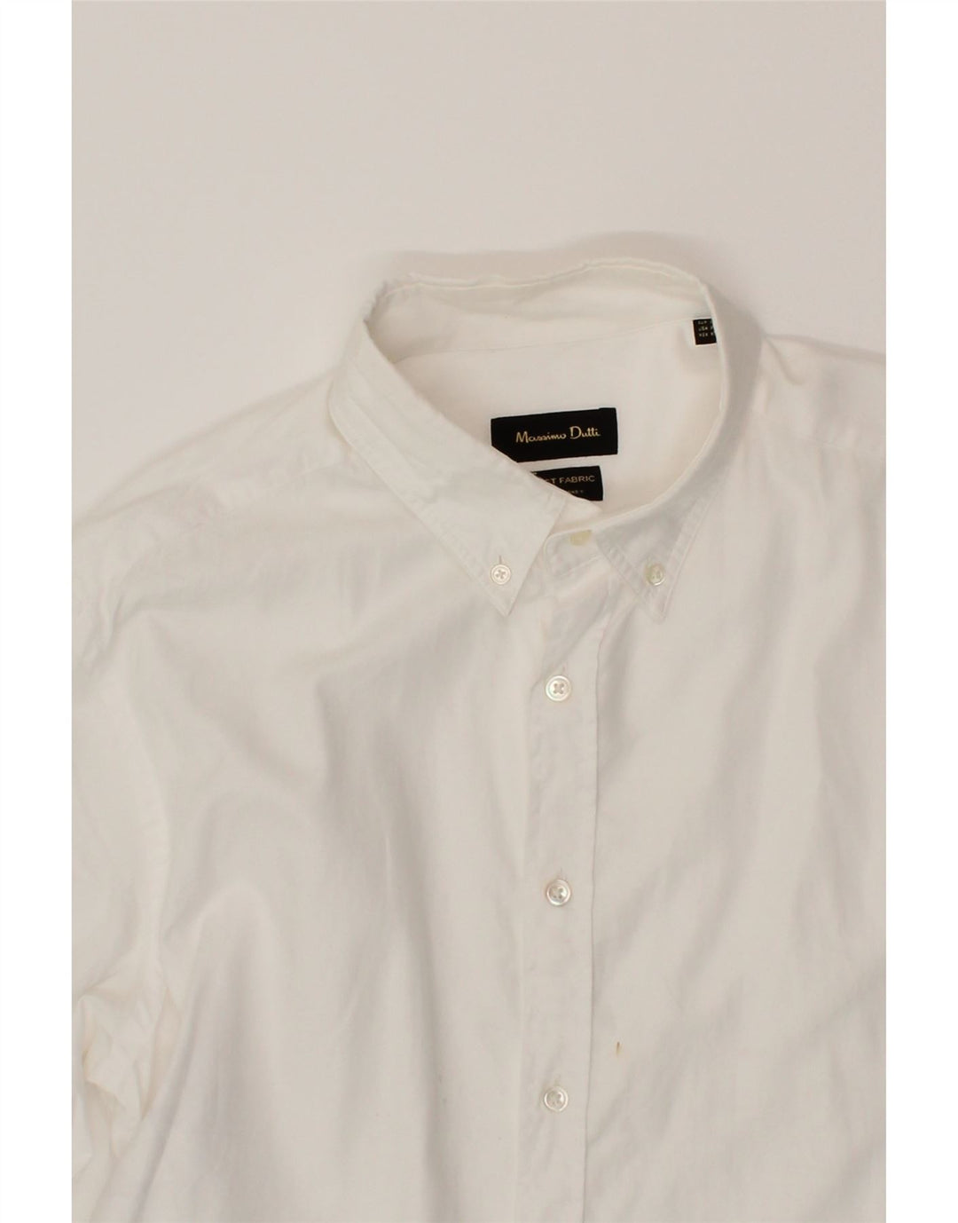 MASSIMO DUTTI Mens Finest Fabric Shirt XL White Cotton Vintage Massimo Dutti and Second-Hand Massimo Dutti from Messina Hembry 